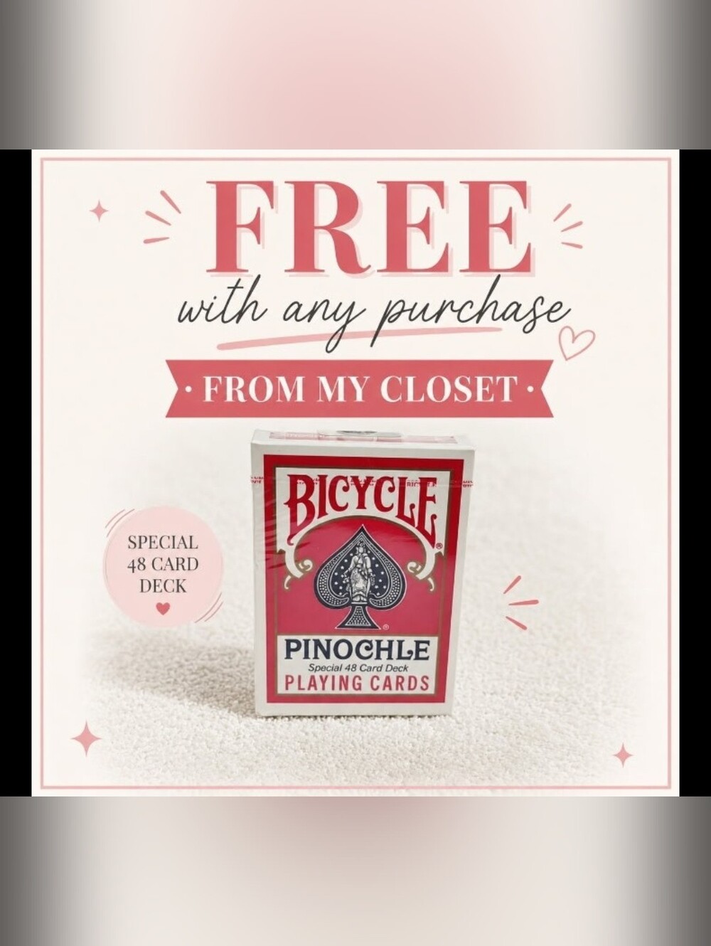 Bicycle Pinochle Playing Cards 48 Cards Deck 🌟READ🌟
